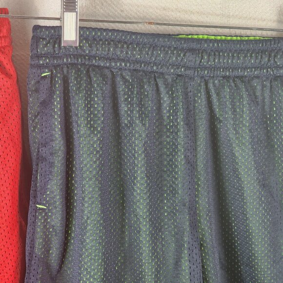 Athletic Works Poly Lined Mesh 2pk Blue/Green Red/Black Shorts Size XL 14-16 - Picture 6 of 16